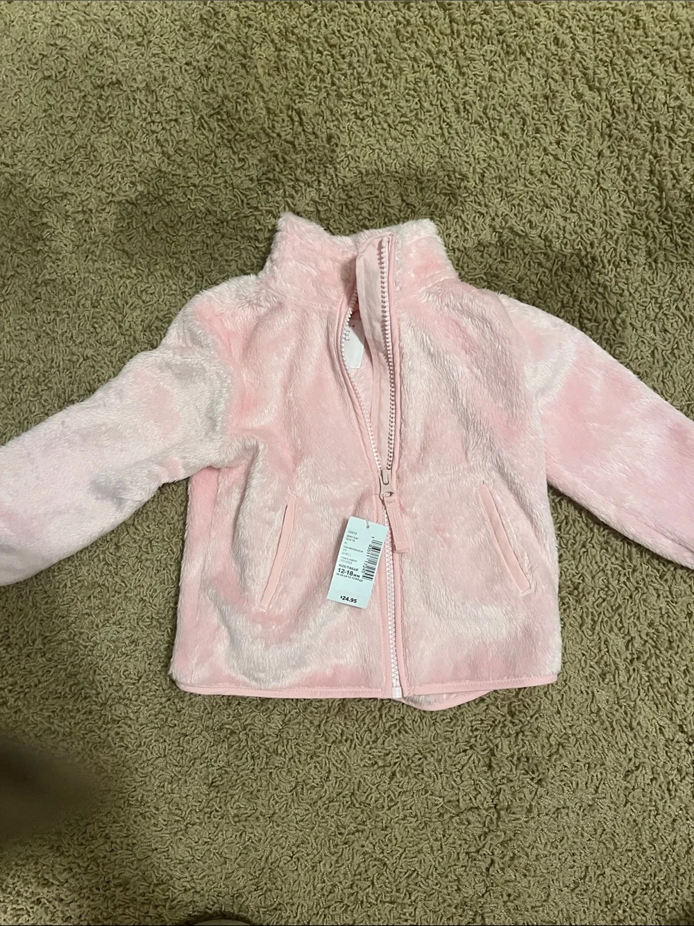 The Children's Place Plush Pink Zip-Up Jacket